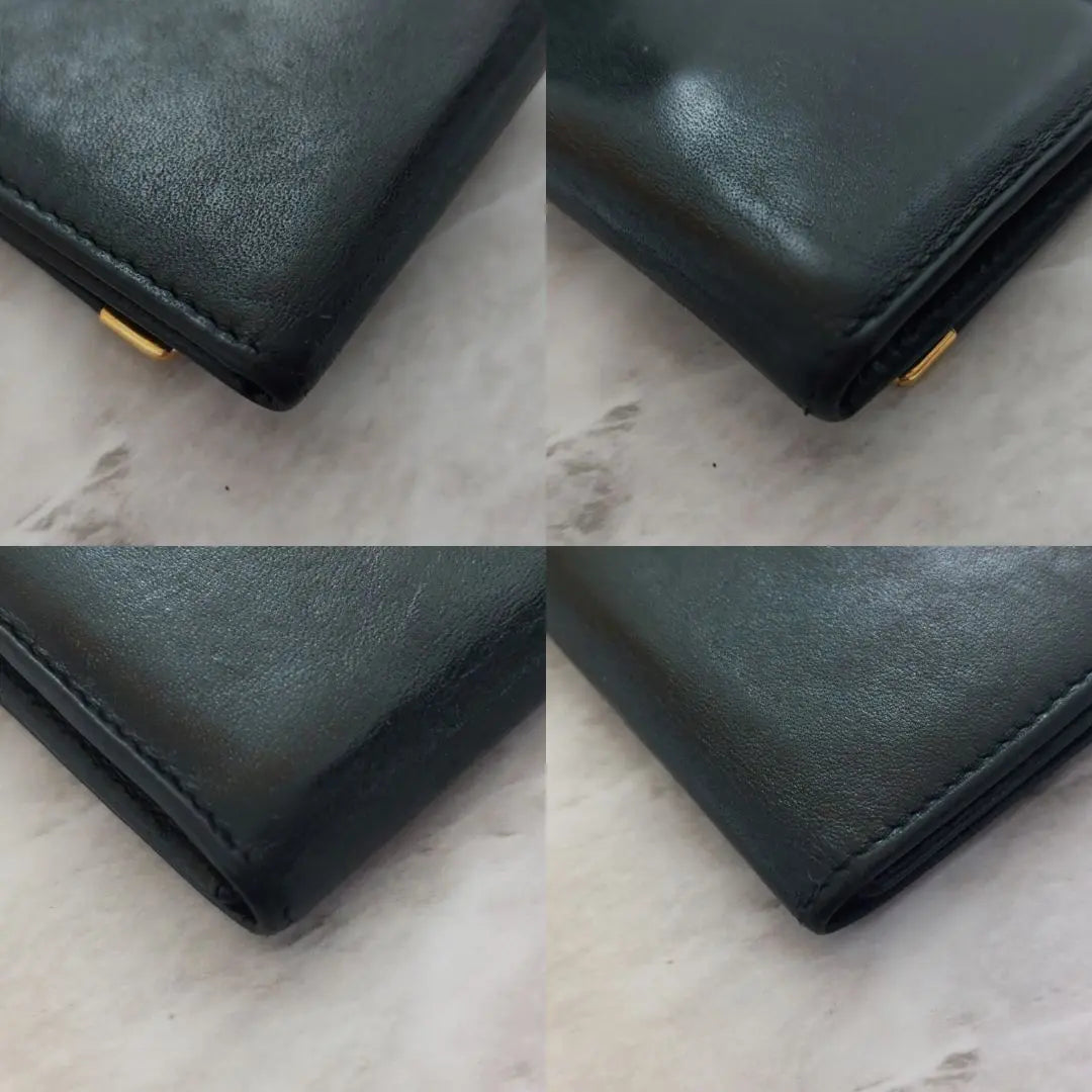 [Defective] dunhill Dunhill Key Case Genuine Leather Black x Gold