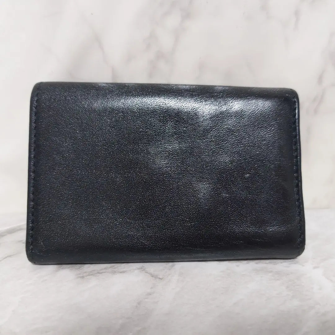 [Defective] dunhill Dunhill Key Case Genuine Leather Black x Gold