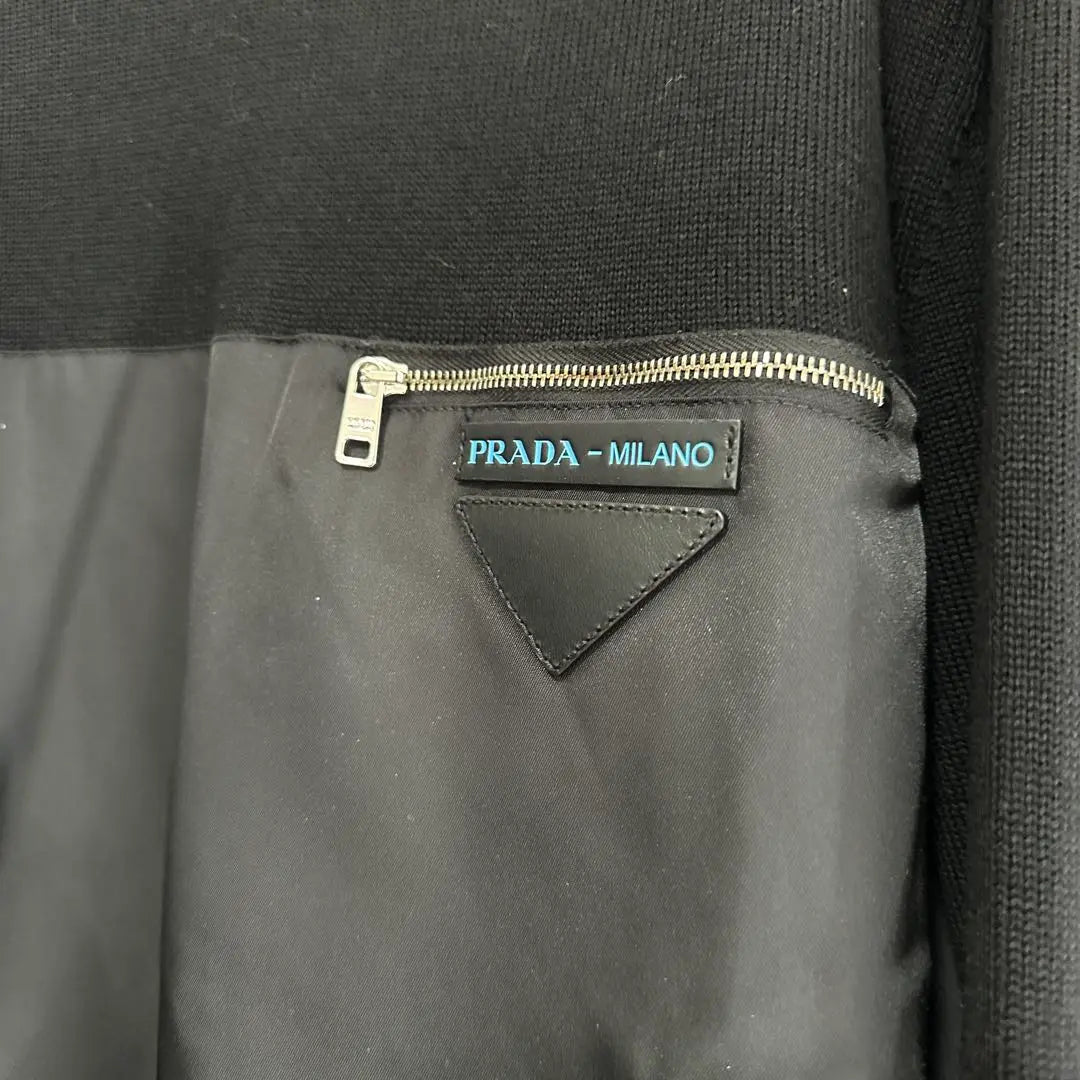 [Rare] PRADA Knitwear Triangle Logo Nylon