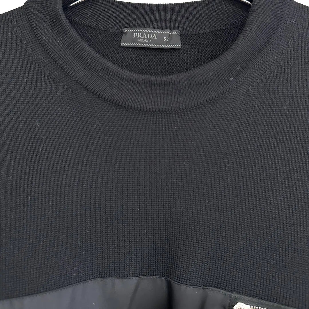 [Rare] PRADA Knitwear Triangle Logo Nylon