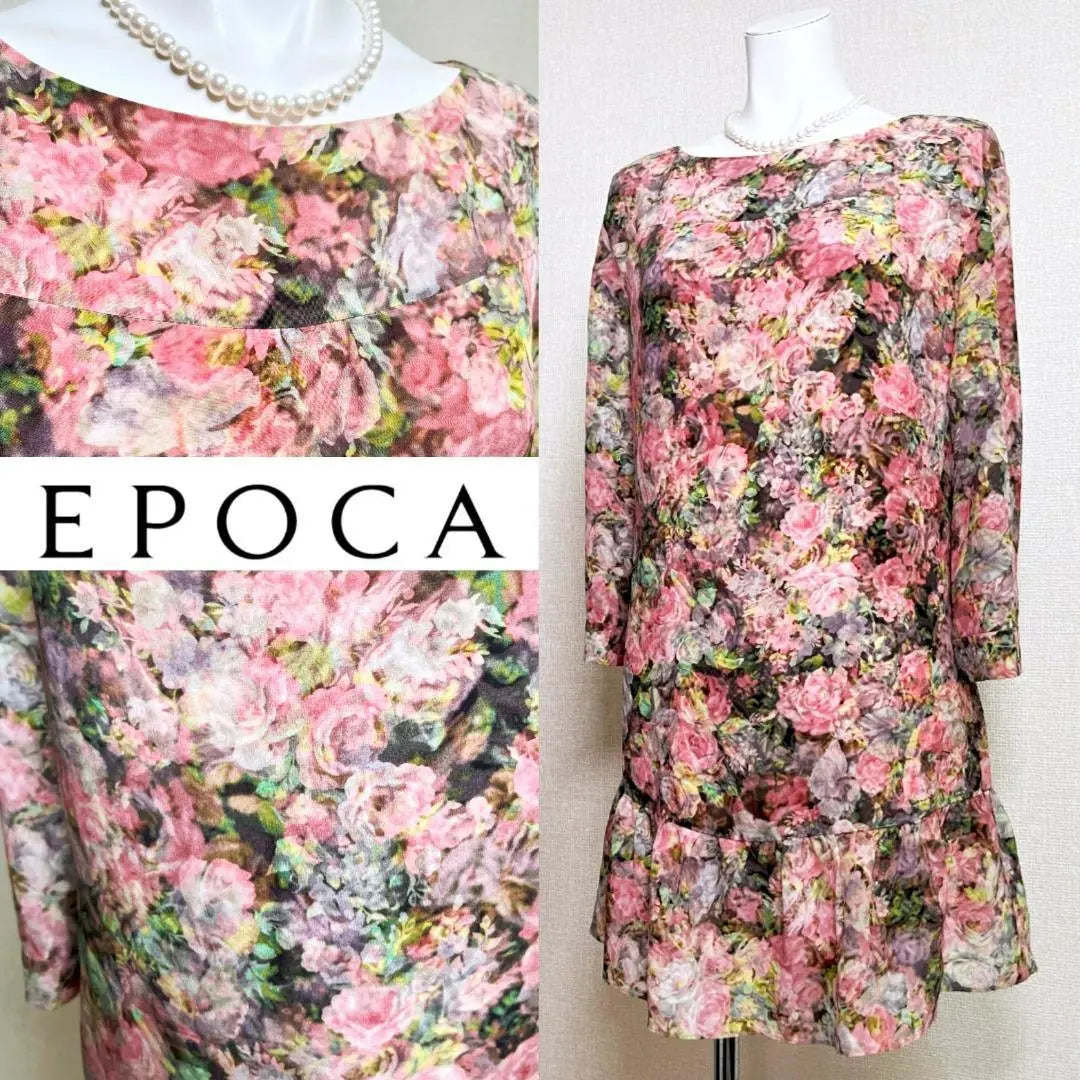 ◎Same-day shipping available [Good condition] Escada Sports 100% silk floral pattern Ceremony