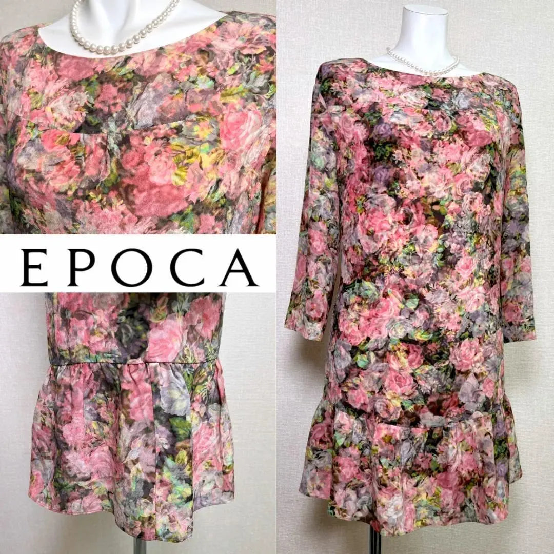 ◎Same-day shipping available [Good condition] Escada Sports 100% silk floral pattern Ceremony