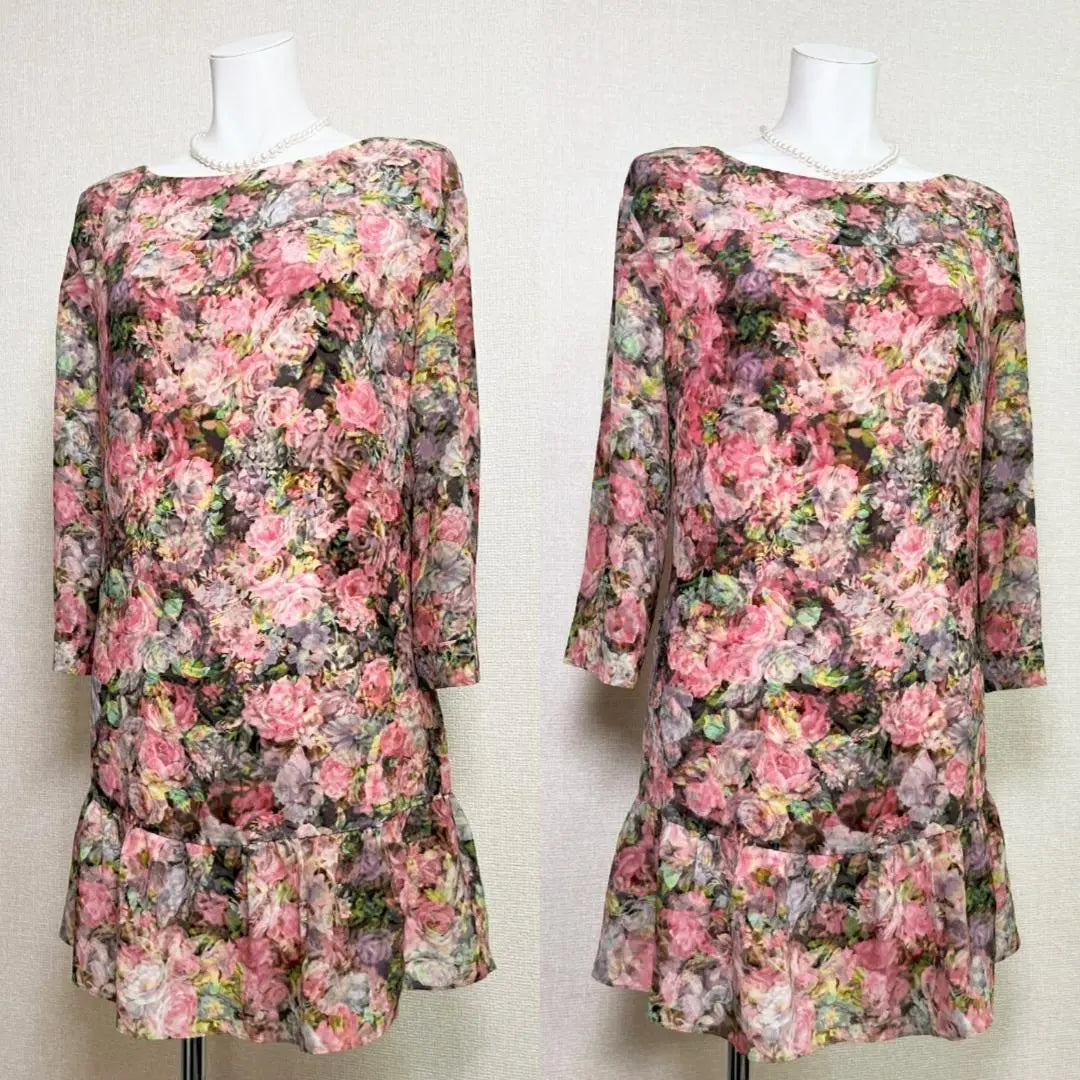 ◎Same-day shipping available [Good condition] Escada Sports 100% silk floral pattern Ceremony