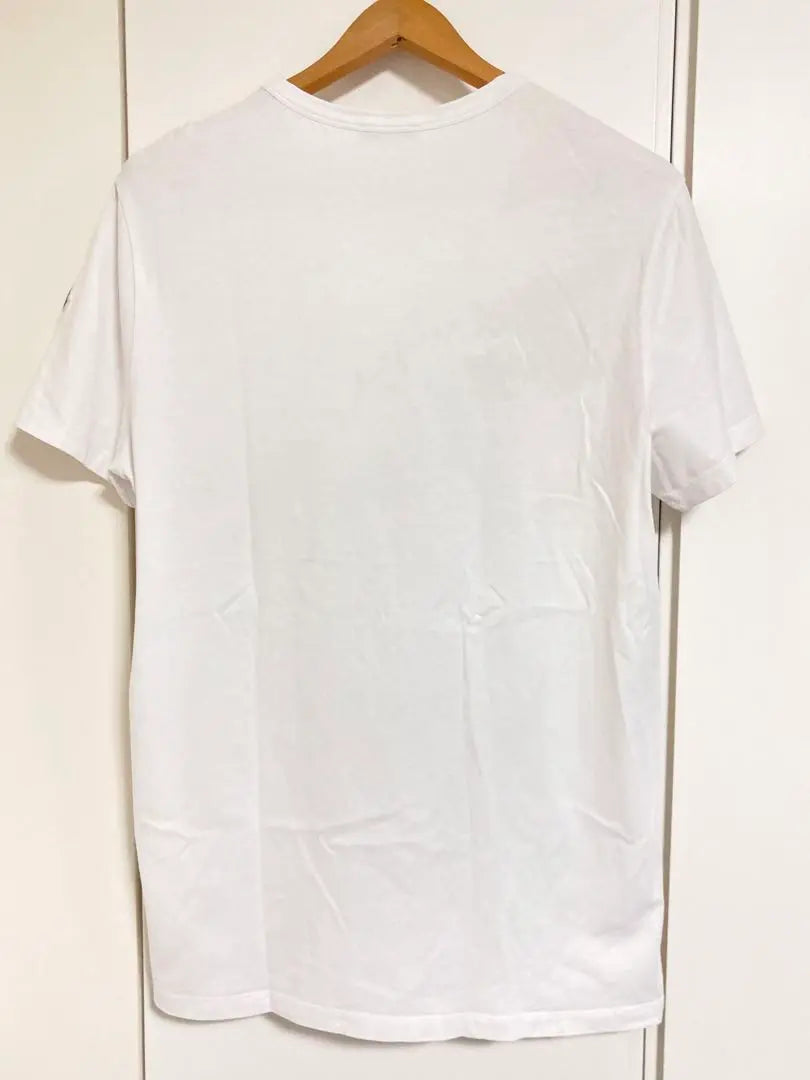 [Free Shipping] MONCLER T-shirt, size L, white, white