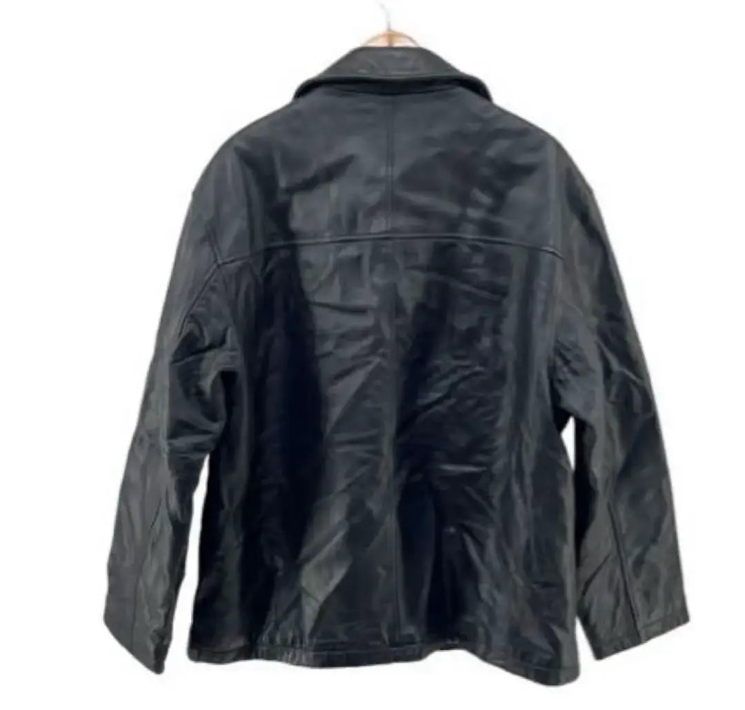 Chaqueta de piel de vacuno auténtica Angeloli Trico Outerwear negra