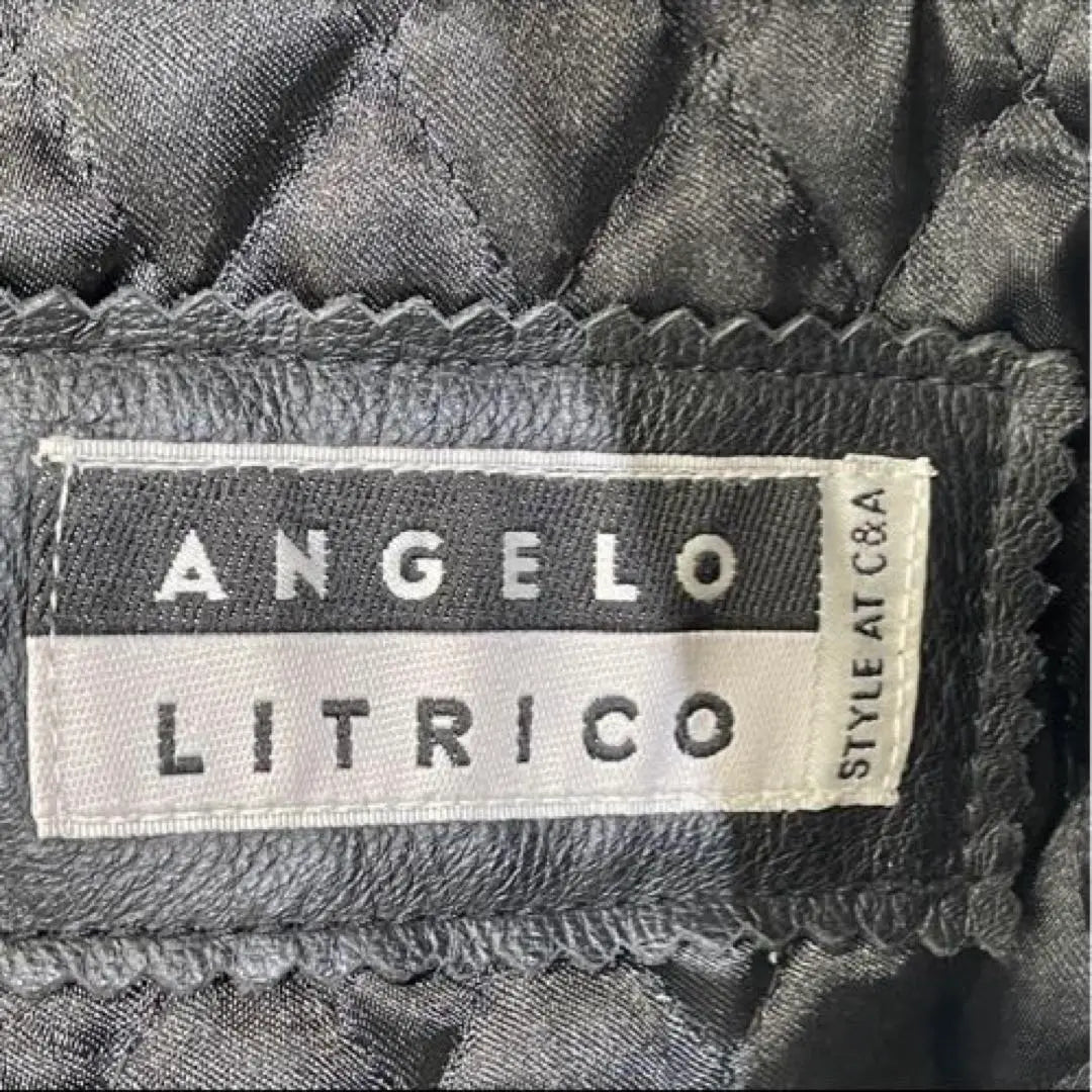 Angeloli Trico outerwear cowhide genuine leather leather jacket black