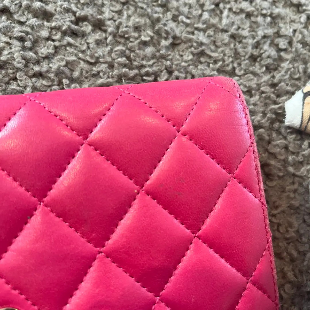 CHANEL Long Wallet Pink