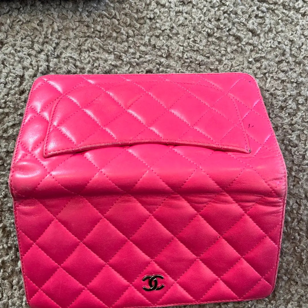 CHANEL Long Wallet Pink