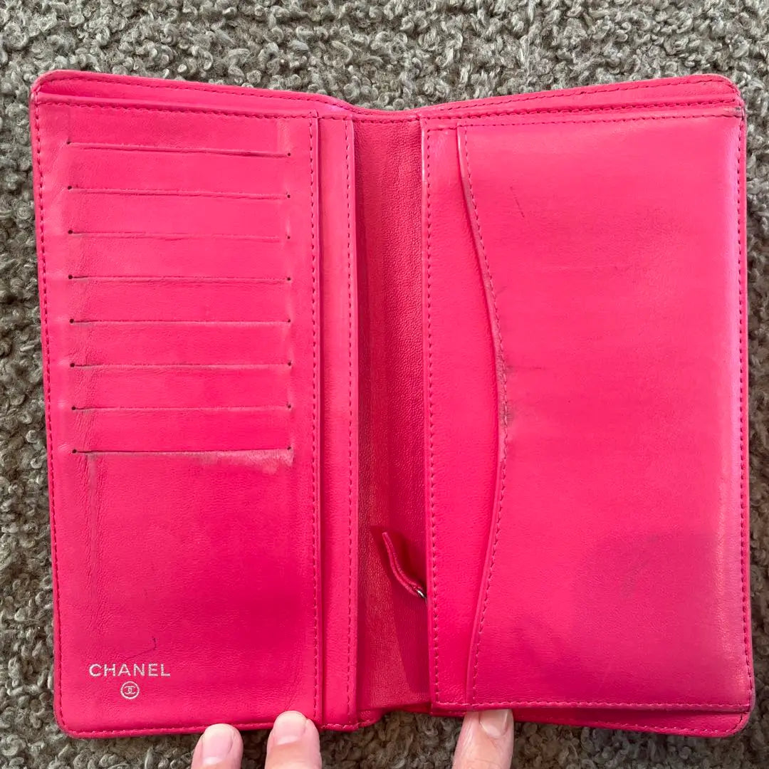 CHANEL Long Wallet Pink