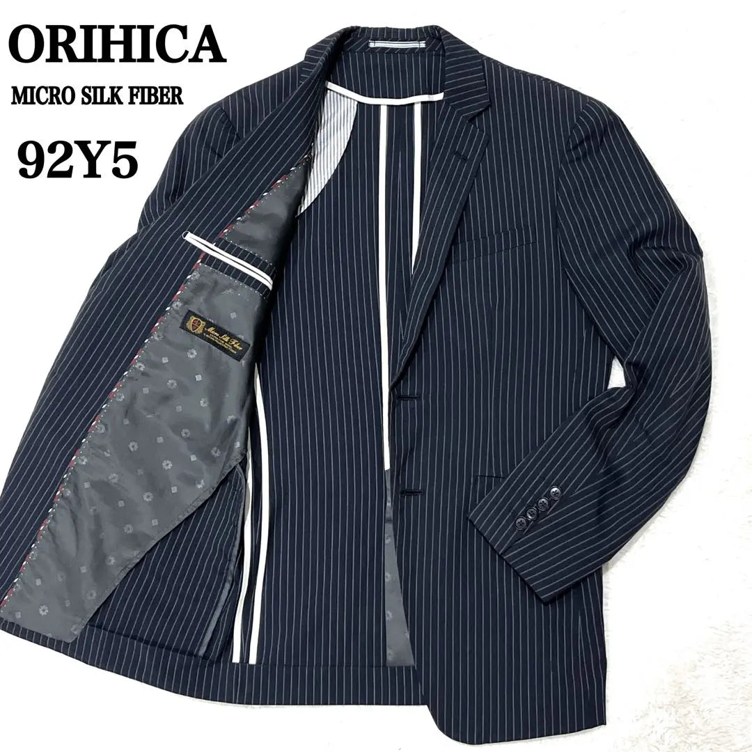 [Beautiful Silk Blend] Orihika Tailored Jacket Stripe Backless M