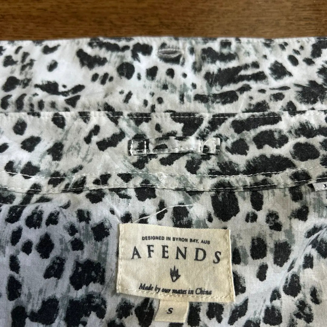 AFENDS Leopard print monochrome print shirt