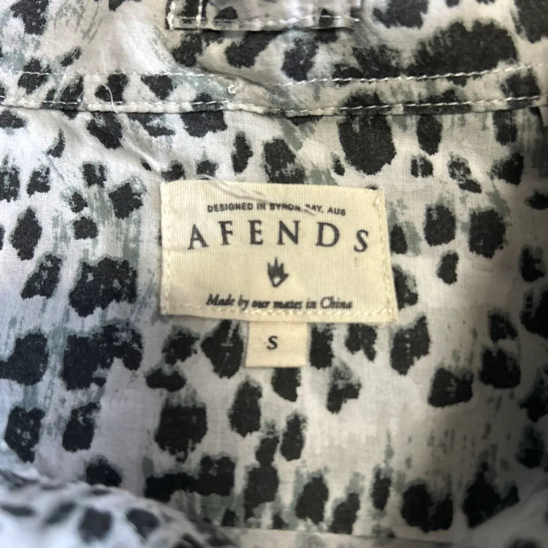 AFENDS Leopard print monochrome print shirt