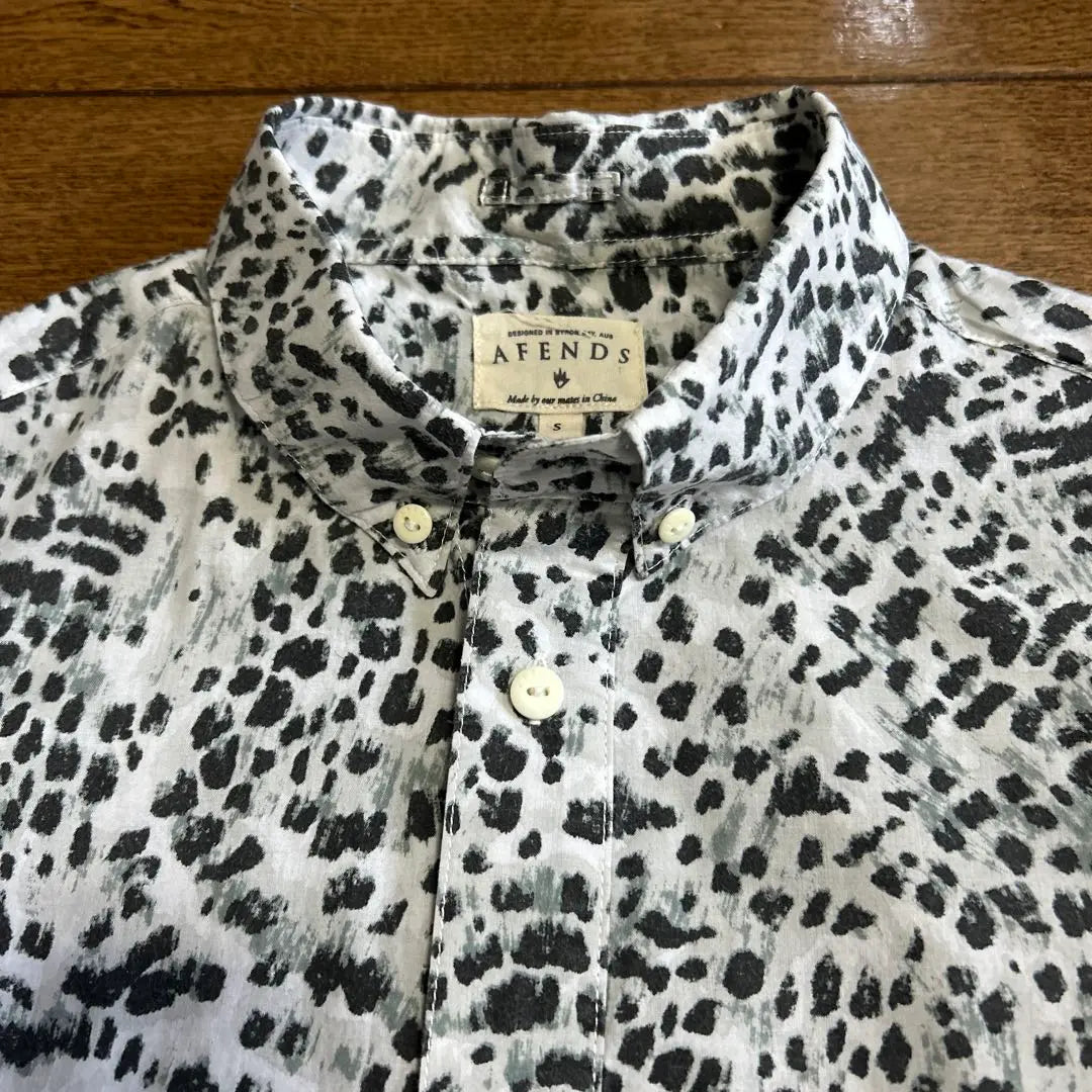 AFENDS Leopard print monochrome print shirt