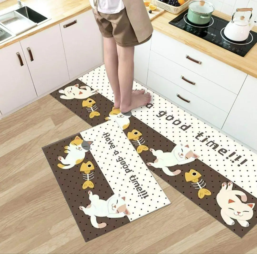 Kitchen mat ☆ 5 kinds of development ☆ Entrance mat ☆ Bass mat ☆ Kitchen ☆ Return ☆ 2 pieces set | キッチンマット☆5種展開☆玄関マット☆バスマット☆キッチン☆模様替え☆2枚セット