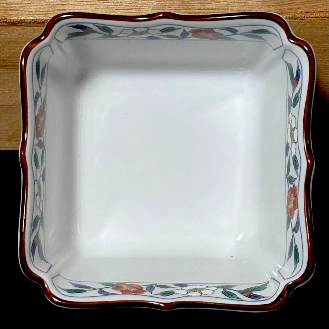 * [Unused] Mino ware, Takesai, Hayashisai, Hanaginsai, Small Square Bowl, 5-pack Set, Medium Bowl, Serving Bowl, Square Bowl