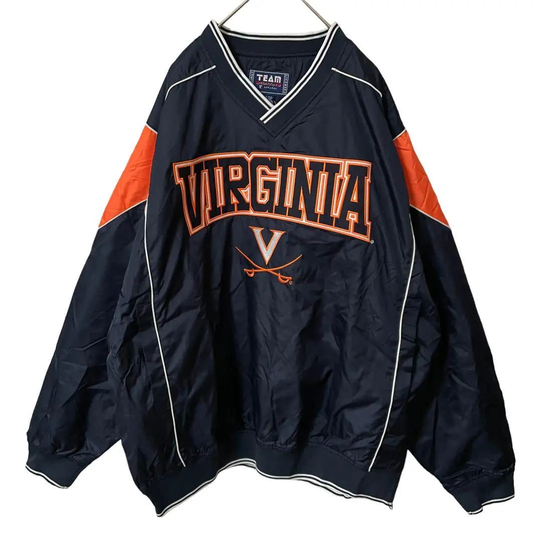 Nueva chaqueta de nailon de los Virginia Cavaliers sin usar, estilo Plle Over bordado con logotipo L