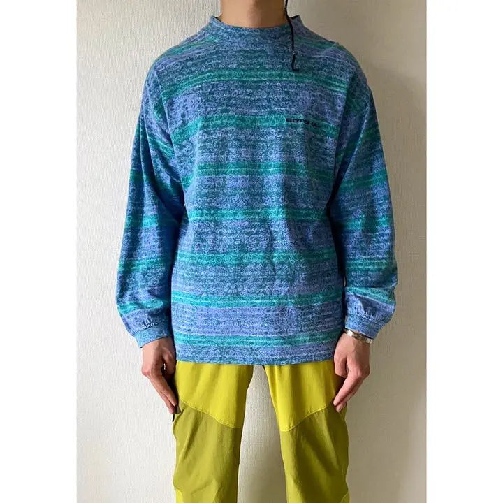 90s GOTCHA all-over pattern border long sleeve t-shirt long t-shirt