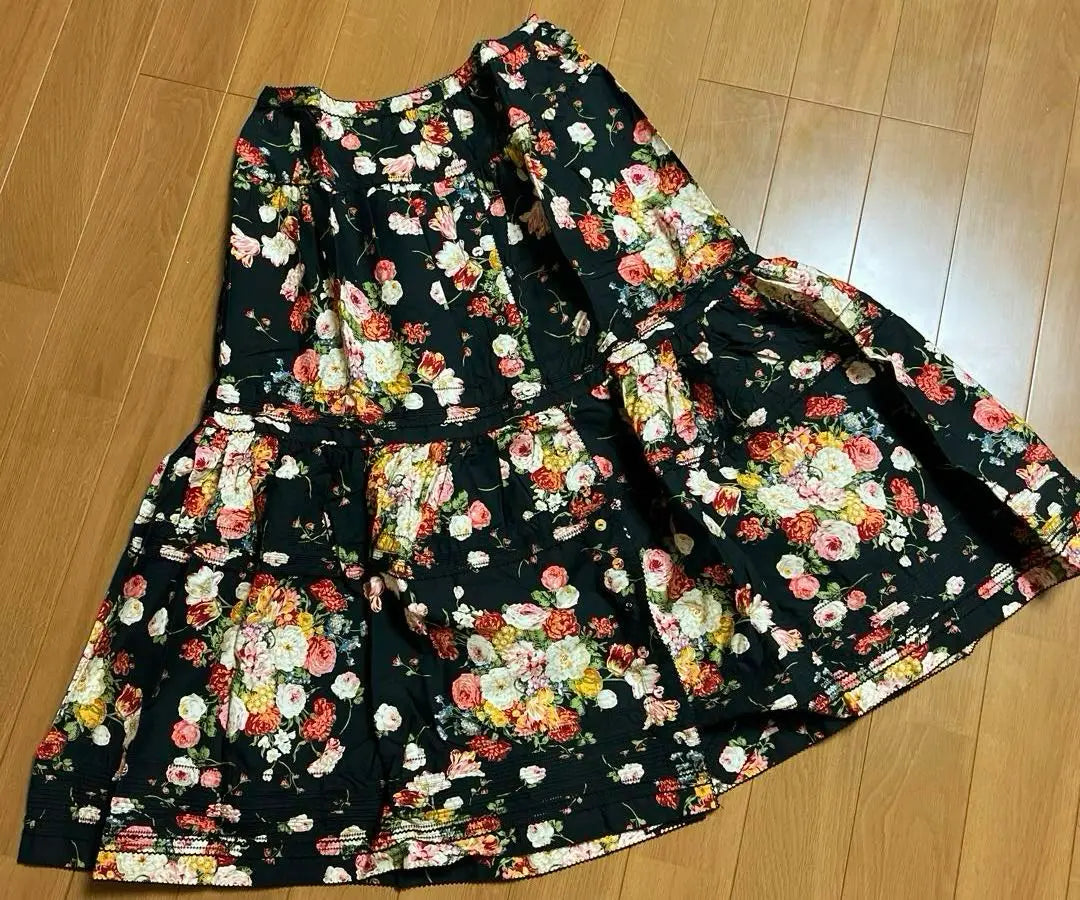 ★PINK HOUSE/Pink House Luxurious Floral Pattern Long Skirt