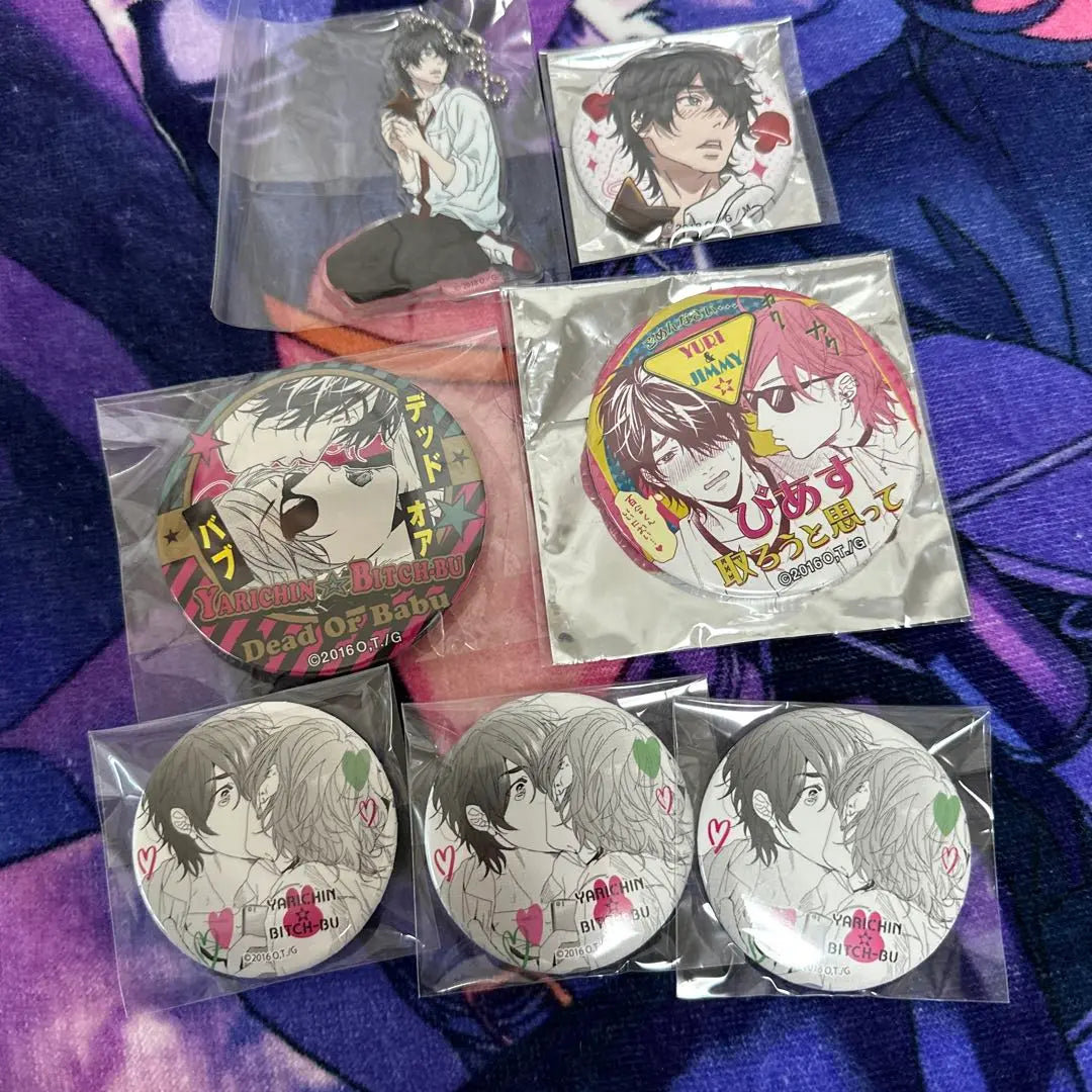 Venta al por mayor de llaveros acrílicos con insignia de Jimmy Can de Yuri Ayato de Jarichin☆Bitch Club