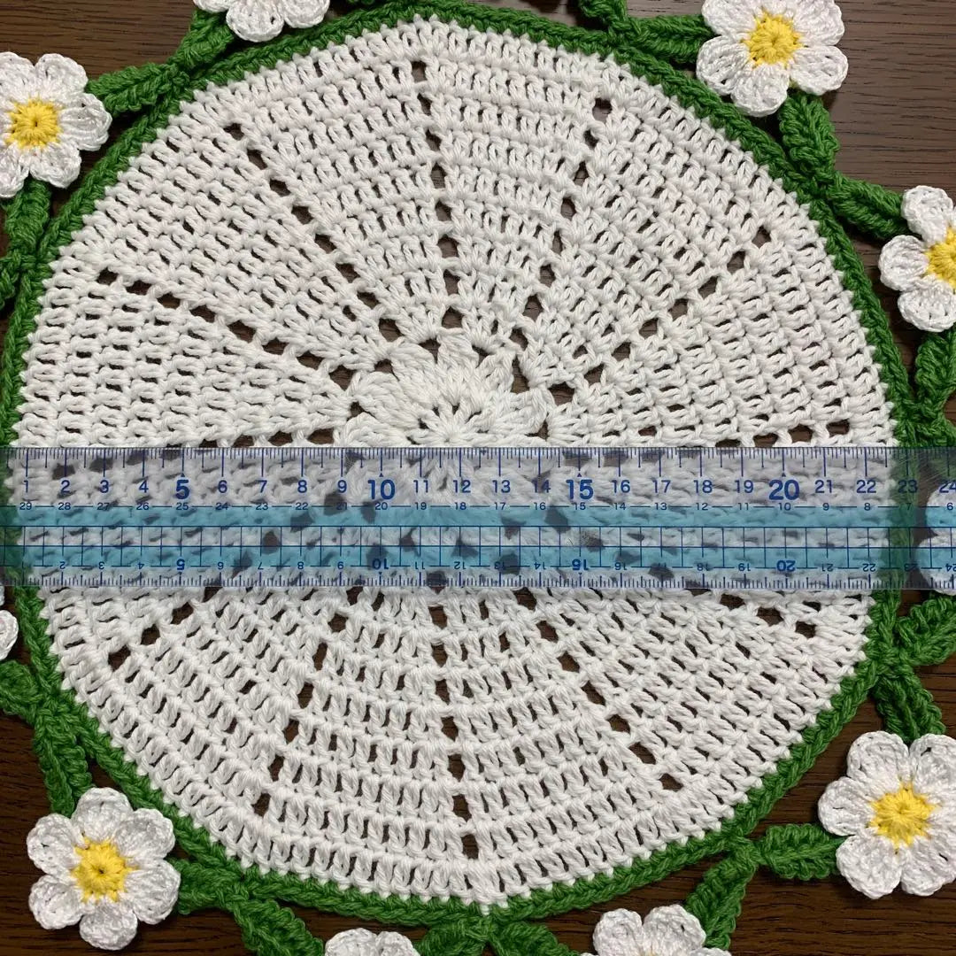 Handmade coaster Wakaba, daisy coaster and Doyily set 8 points