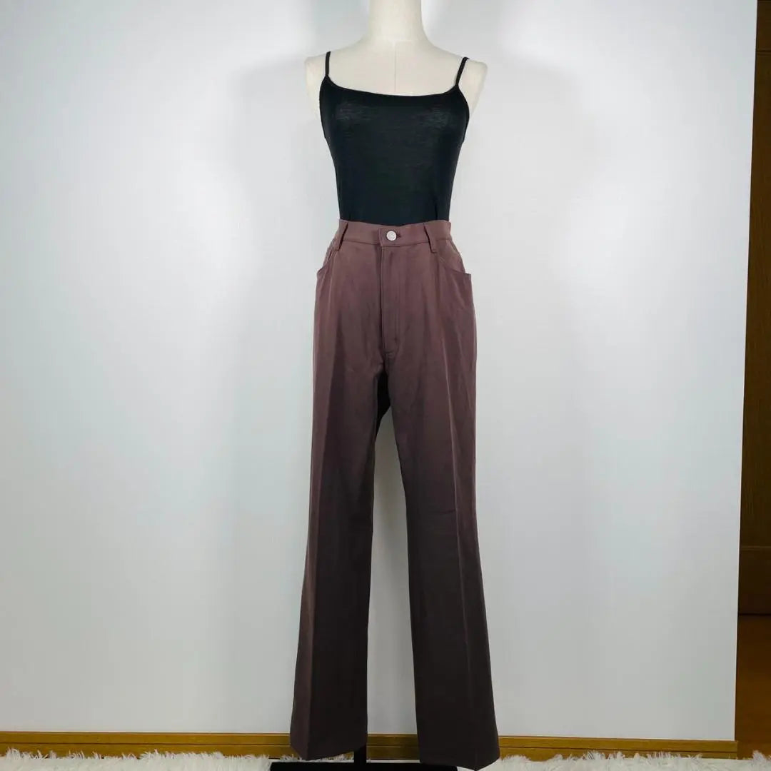 [Large size] Simple Life Cotton Blend Zipper Fry Slacks