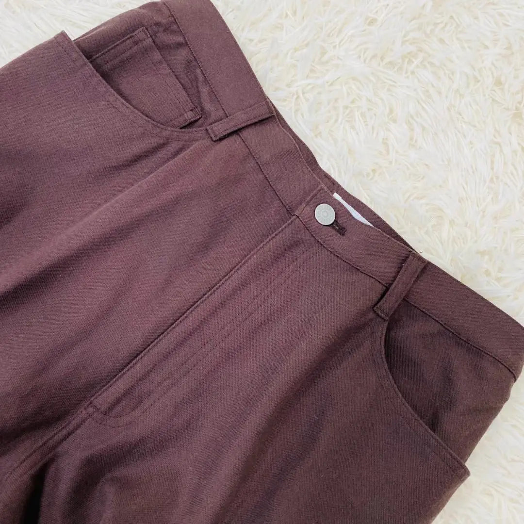 [Large size] Simple Life Cotton Blend Zipper Fry Slacks