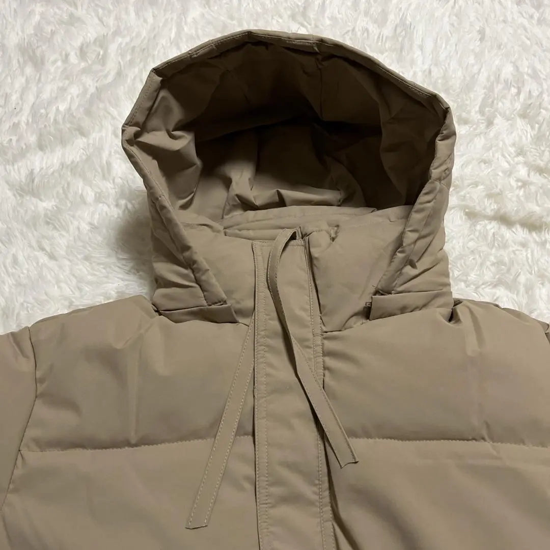 L size ladies padded down jacket hood khaki 498 N11