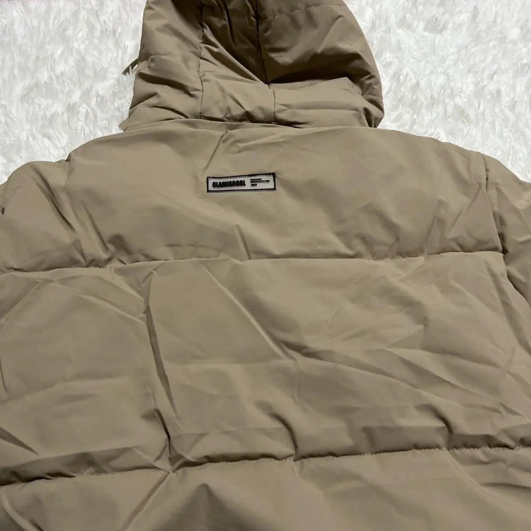 L size ladies padded down jacket hood khaki 498 N11