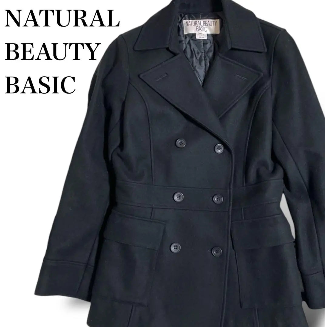 Natural Beauty Basic Peacoat Quilt Wool Coat Double Button