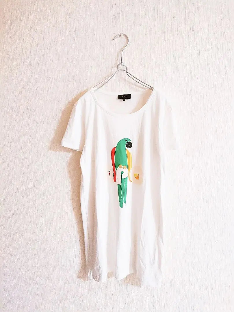 D220315 Vestido estilo camiseta de manga corta con estampado APC | D220315 APC プリント半袖Tシャツワンピース