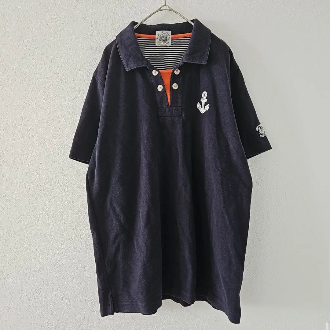 1770 "Sinakova" Short Sleeve Polo Shirt [L] Navy Men's Casual