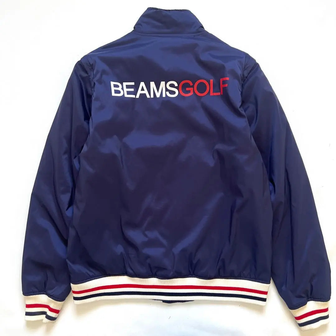 BEAMS GOLF Chaqueta de plumón de algodón Beam Sugorf Logo Hombre | BEAMS GOLF ビームスゴルフ 中綿入り ダウンジャケット メンズ ロゴ