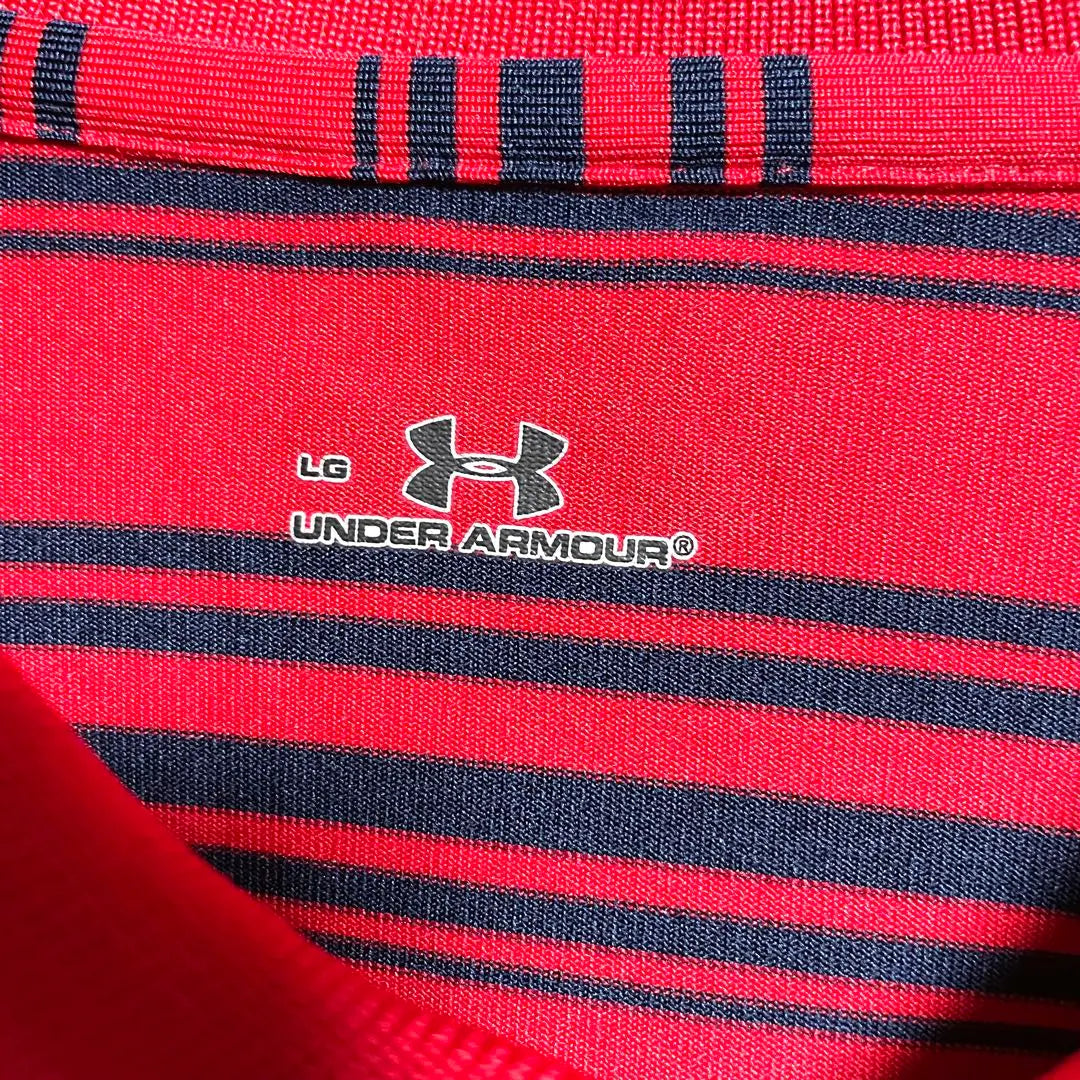 Good condition Under Armour Golf Polo Shirt Short Sleeve Men's LG Size Quick Dry