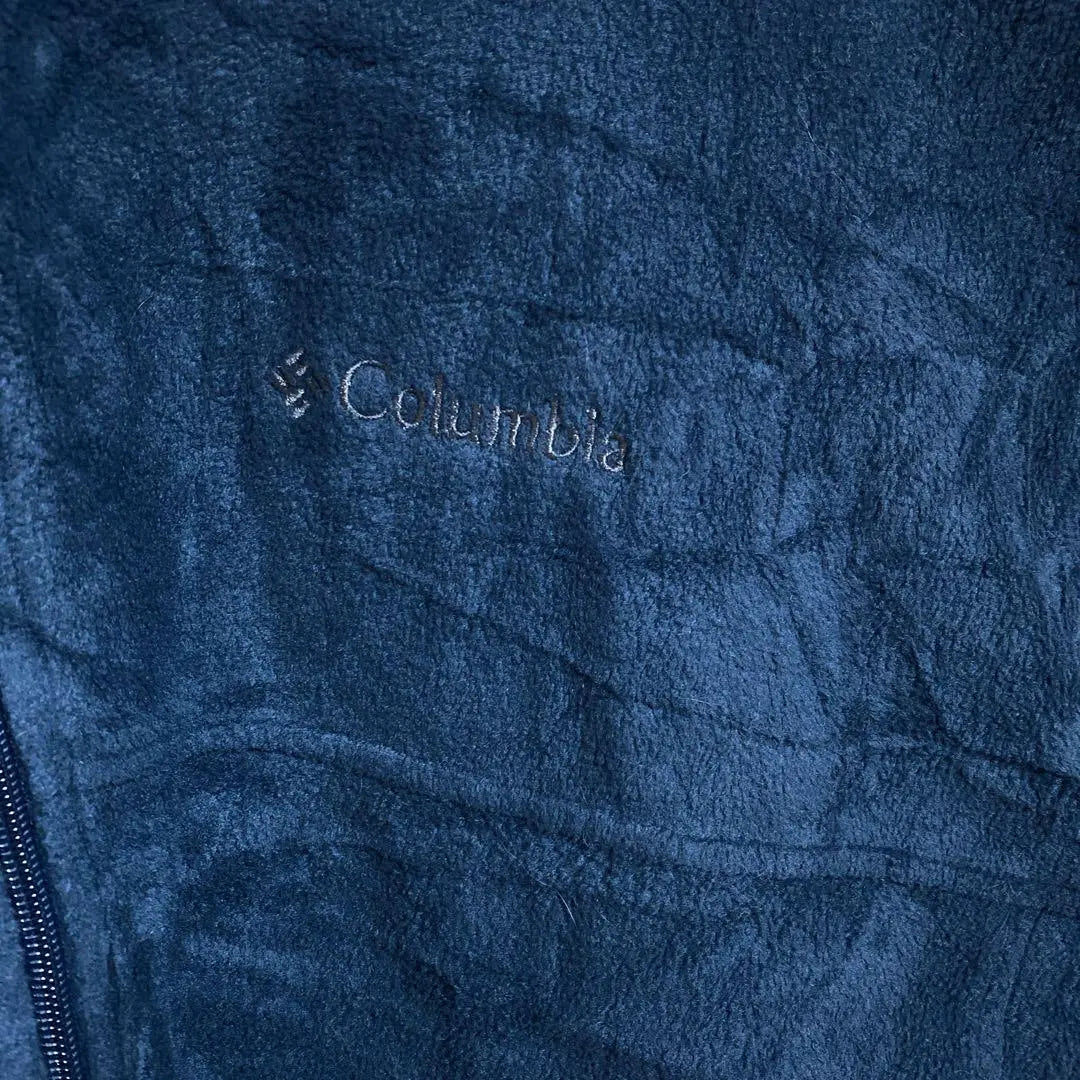 Colombia Men's Fleece Jacket Navy Blog 2XLUSA Anti -Wear Long Sleeve | コロンビア メンズ フリース ジャケット 紺 ロゴ 2XLUSA古着長袖