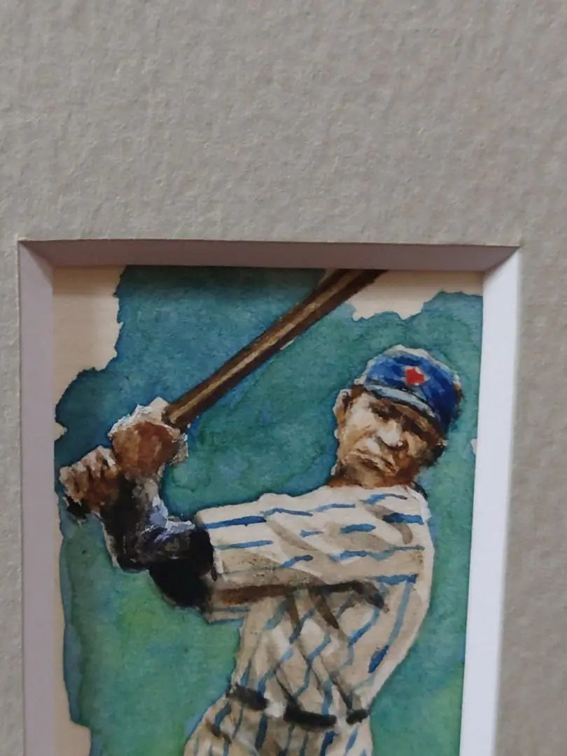 Pintura al óleo auténtica "Babe Ruth" de Ryokawa Goichi Pintura al óleo Jugador de Grandes Ligas