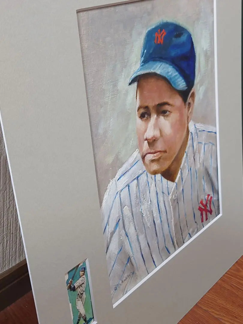 Ryokawa Goichi "Babe Ruth" Authentic Oil Painting Oil Painting Major Leaguer