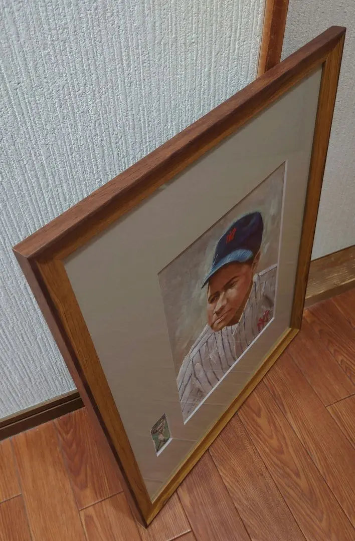 Pintura al óleo auténtica "Babe Ruth" de Ryokawa Goichi Pintura al óleo Jugador de Grandes Ligas