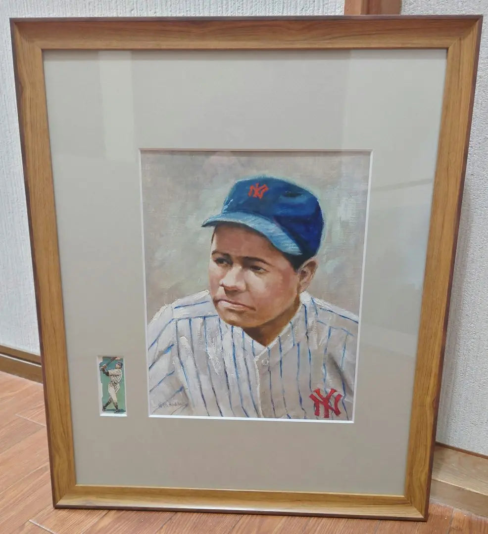 Ryokawa Goichi "Babe Ruth" Authentic Oil Painting Oil Painting Major Leaguer