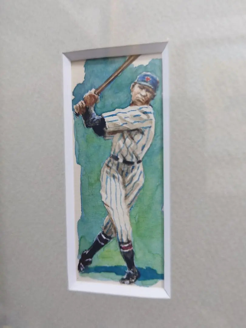 Pintura al óleo auténtica "Babe Ruth" de Ryokawa Goichi Pintura al óleo Jugador de Grandes Ligas