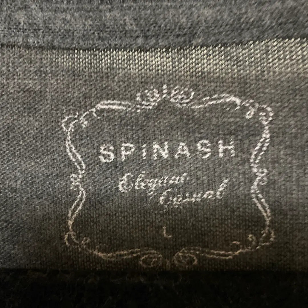 [SPINASH] Gray V-neck long sleeve knit thin