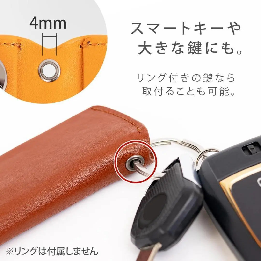 Dontepona Key Case for Men Women Key Ring Leather Italian Leather