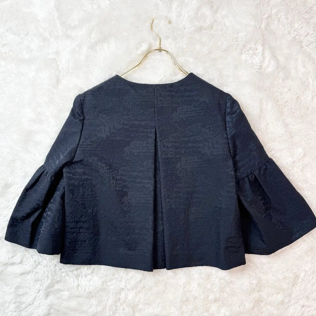 [New with tag] Anai no collar jacquard jacket 38 navy