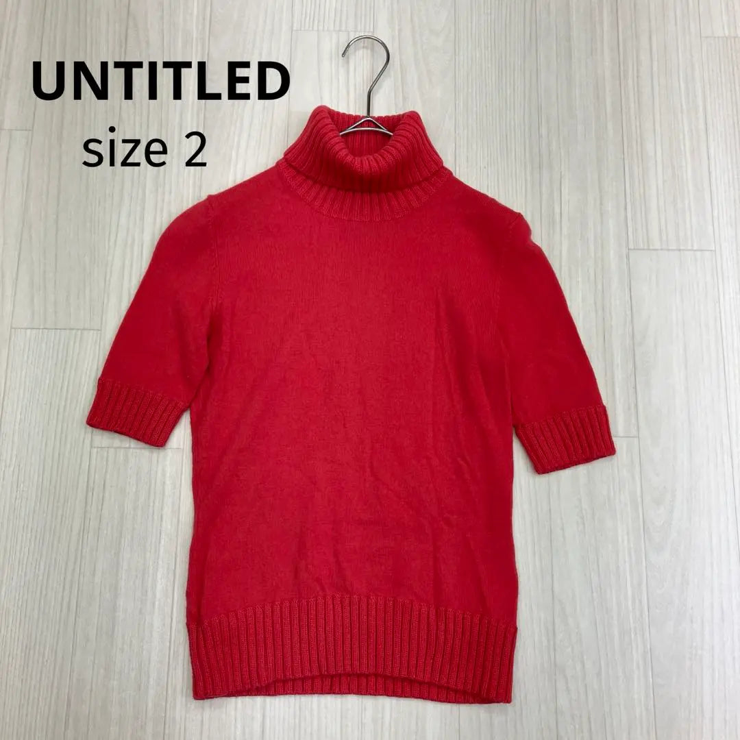 ◆ UNTITLED Turtleneck Rib Knit Short Sleeve 2