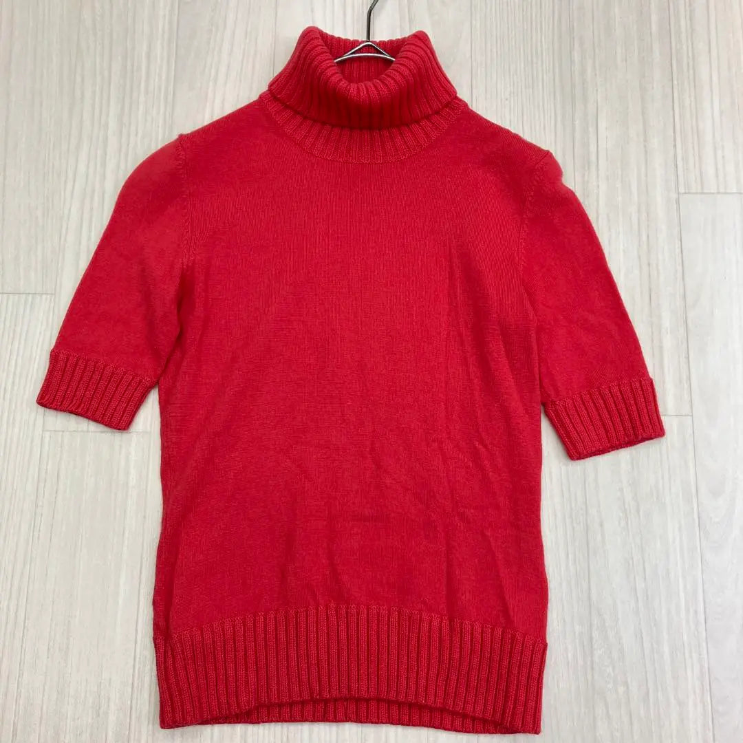 ◆ UNTITLED Turtleneck Rib Knit Short Sleeve 2