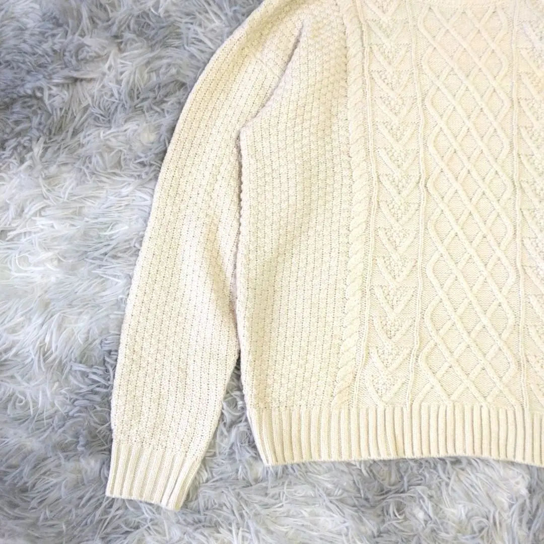 Beautiful condition [HKWORKSLONDON] Sweater (M) Large Cable Knitted Cute