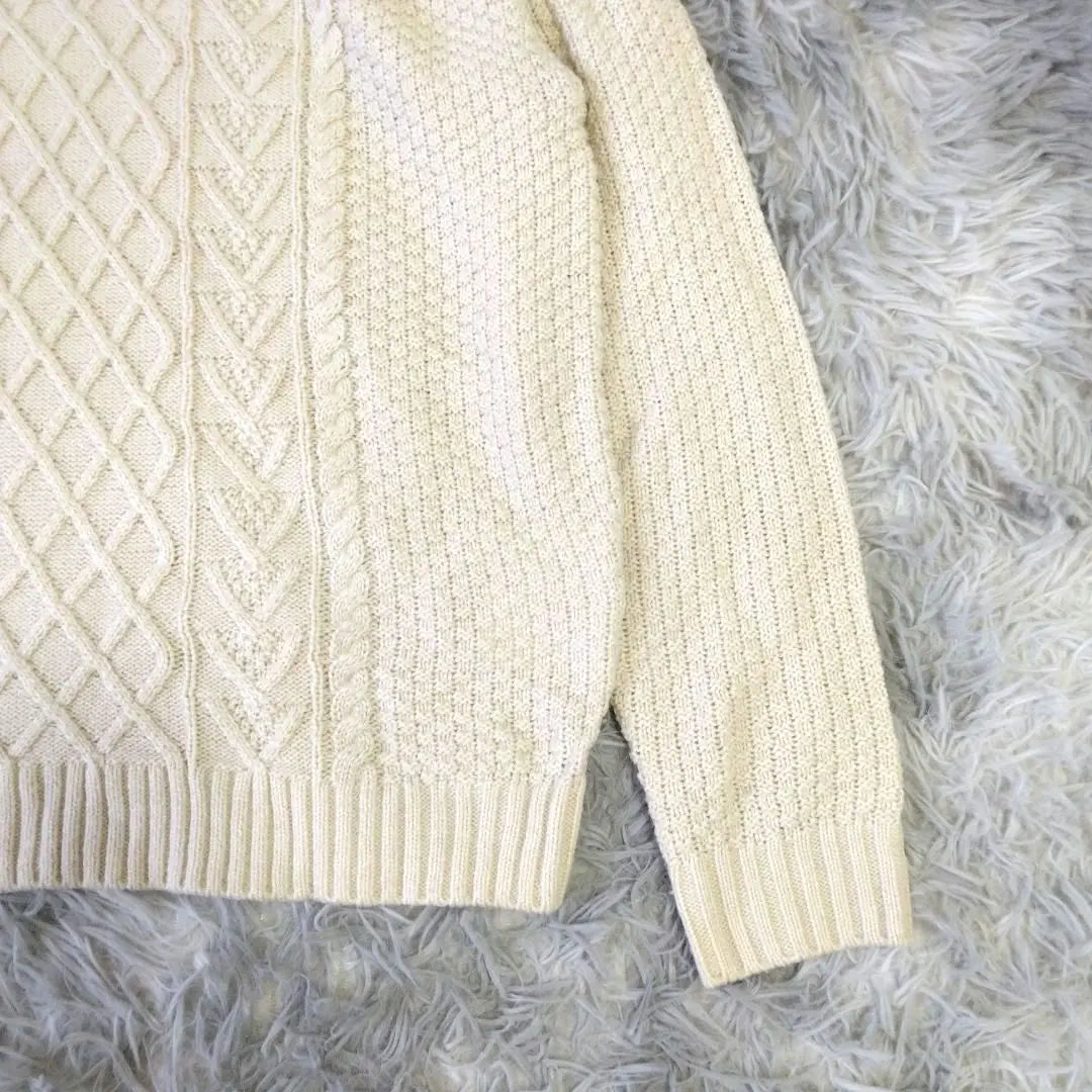 Beautiful condition [HKWORKSLONDON] Sweater (M) Large Cable Knitted Cute