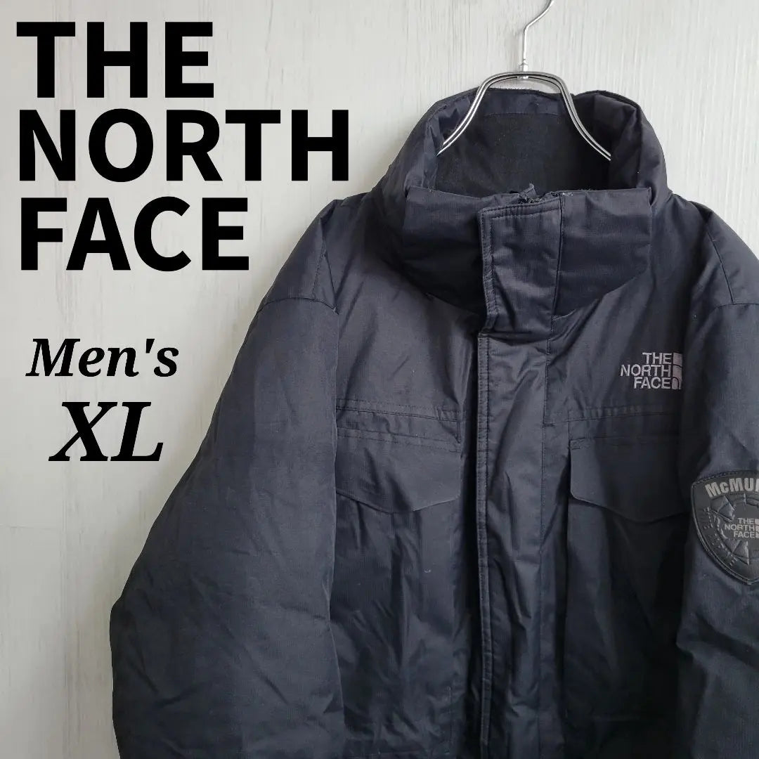 [Rare] The North Face Down Jacket XL Black McMurdo Embroidered