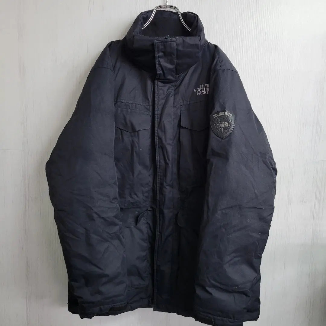 [Rare] The North Face Down Jacket XL Black McMurdo Embroidered