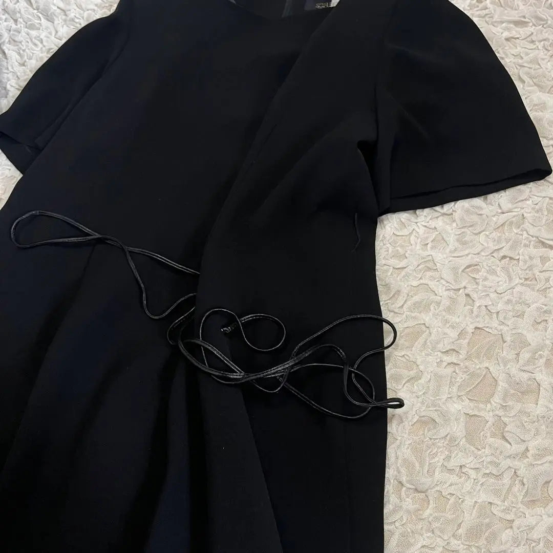 Rare No. 21 6L [Tokyo Soir Soir Benr] Black formal dress black | 希少21号6L【東京ソワールSOIR BENR】ブラックフォーマルワンピース 黒