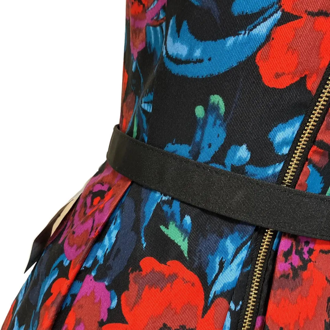 ELIZA J iris jay floral pattern with a line belt